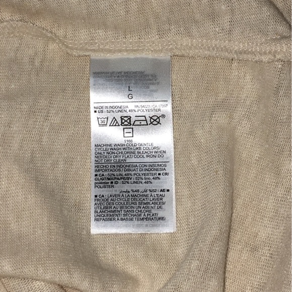 OLD NAVY Linen Blend Heather Oatmeal Dress - Women’s Large - Picture 14 of 15